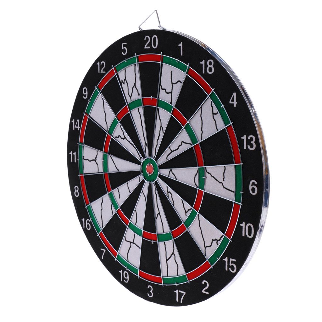 Professional 15 Inch Double 2 Side Flocking Dart Board Dartboard Bulls