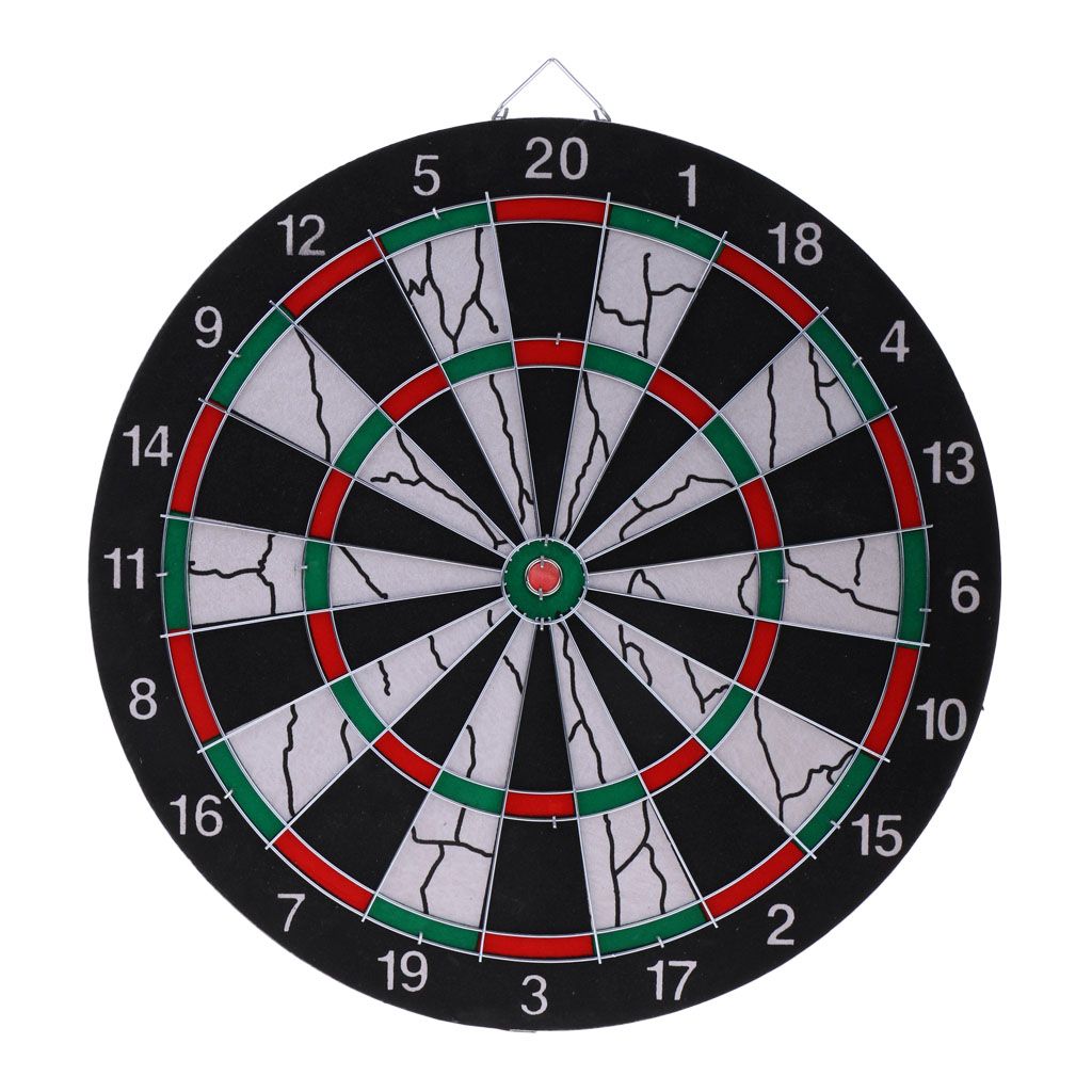Professional 15 Inch Double 2 Side Flocking Dart Board Dartboard Bulls