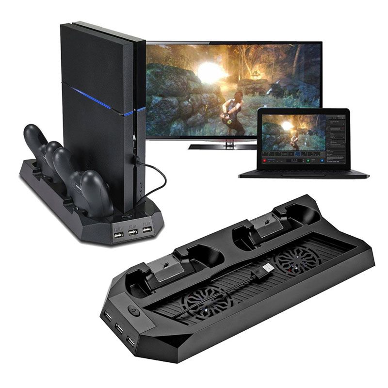 For Ps4 Multifunctional Charging Station Cooling Fan Cooler