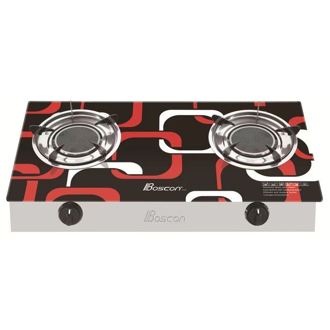 Table Top Tempered Glass 2 Burner Gas Cooker-Auto Ignition