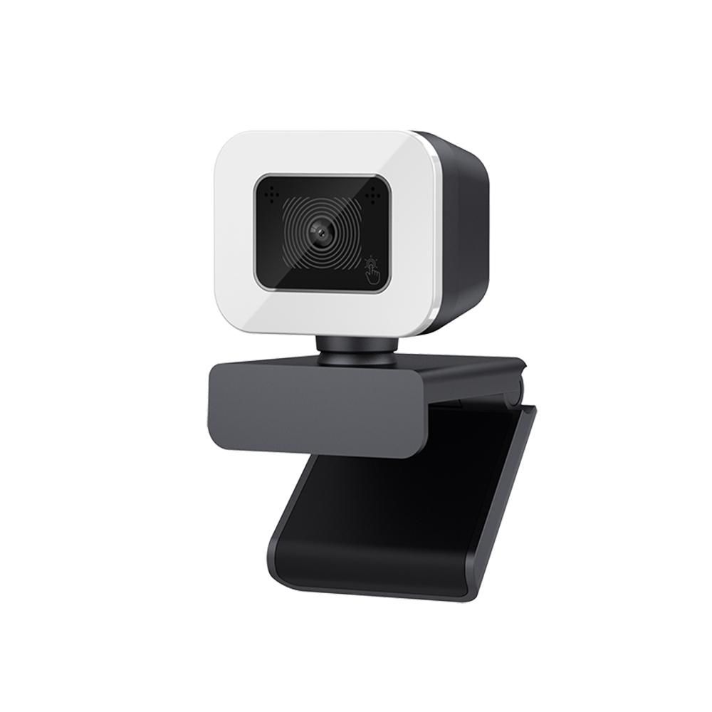 4K Auto Focus Web Camera Driver-free USB Webcam with Noise Reduction Microphone LED Fill Light Lamp for Video Chat Conference