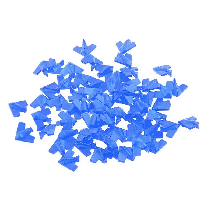 60 Pieces Plastic Board Game Counters Numeracy Teaching Kids Toy Blue