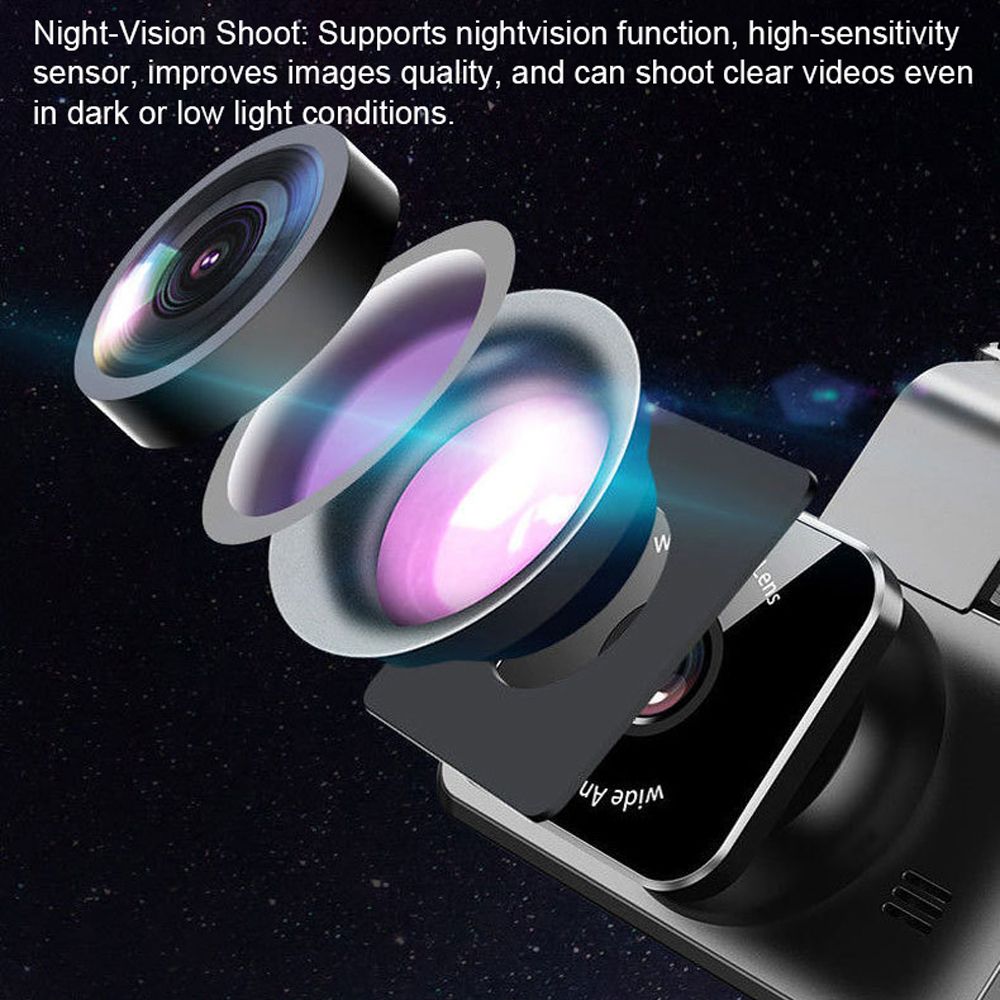 1080P DVR Dash Camera 4 Inch Car Dashcam Driving Recorder