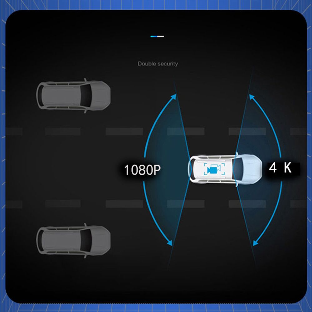 4K DVR Dash Camera Front   Rear Driving Recorder With 10.26