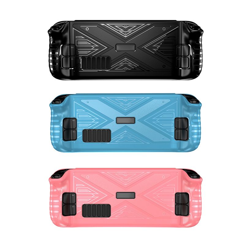 Anti Slip TPU Case for Valve Steam Deck Shockproof Protective Game Console Shockproof Non-Slip Protective Case Black)