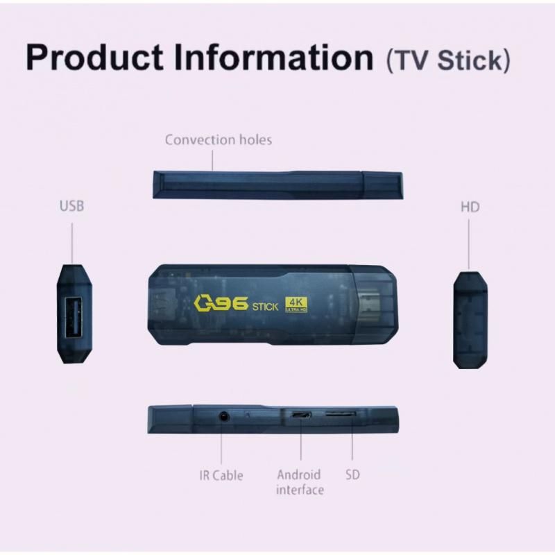 Q96 TV Stick 5G Media Player Multiple Popular Apps Netflix Youtube Google Play  Android 10 H313 4K