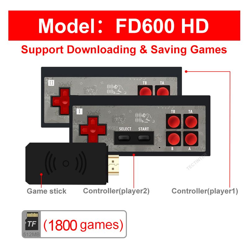 Retro Video Game Console Mini TV Output Handheld Game Player