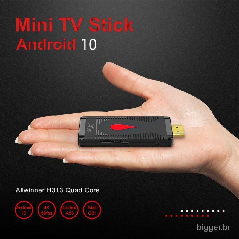 X96 Android Tv Stick  10 S400 Of Allwinner H313 Quad Core Media 4k 60fps H.265 2.4g Wifi Google