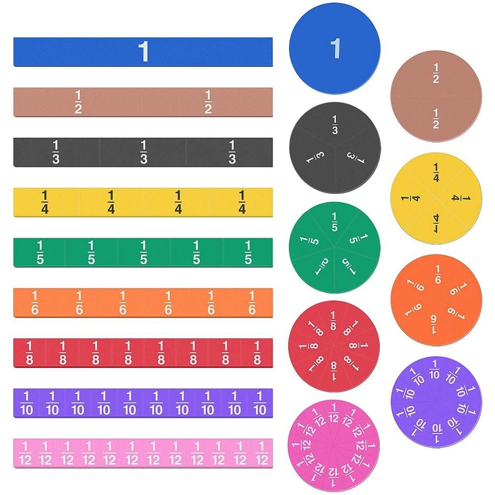 Classroom Educational Kit Magnetic Mathematical Fraction Block Addition and Subtraction Demonstrator for Whiteboard