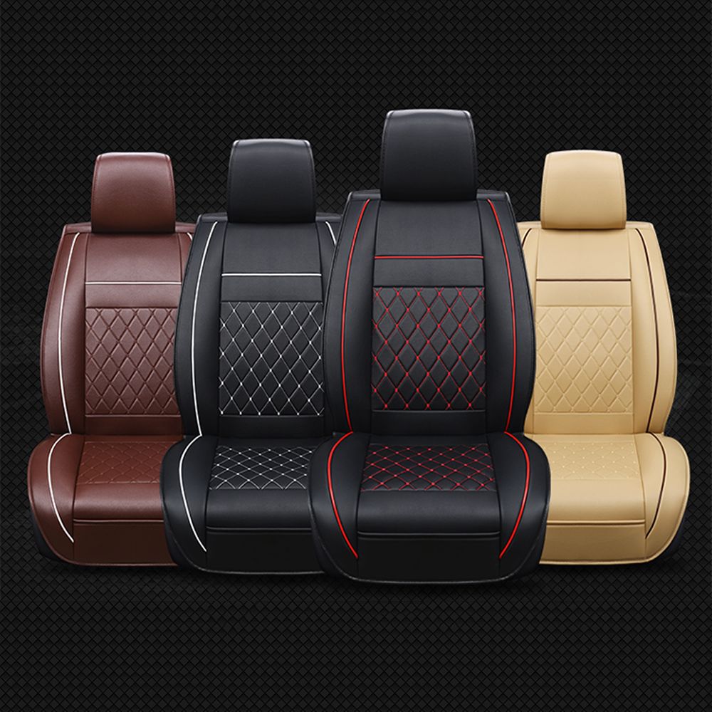 Universal All Car Leather Support Pad Car Seat Covers Cushion Autocovers Car Styling Black And Red