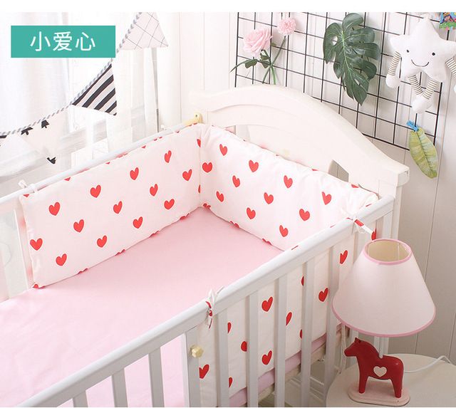 Crown Pattern 180*30 Cm Crib Bumpers U/l Shape Baby Bedding