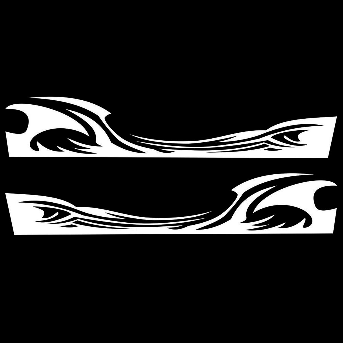 Wave Flame Graphics Car Body Side Stickers Flame Stripe