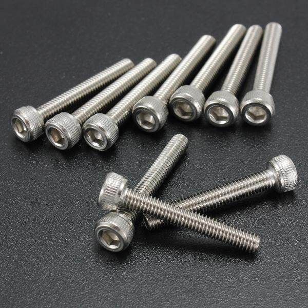 10pcs A2 Stainless Steel Metric M4x 7mm Allen Bolt Key Socket Head Cap Screw