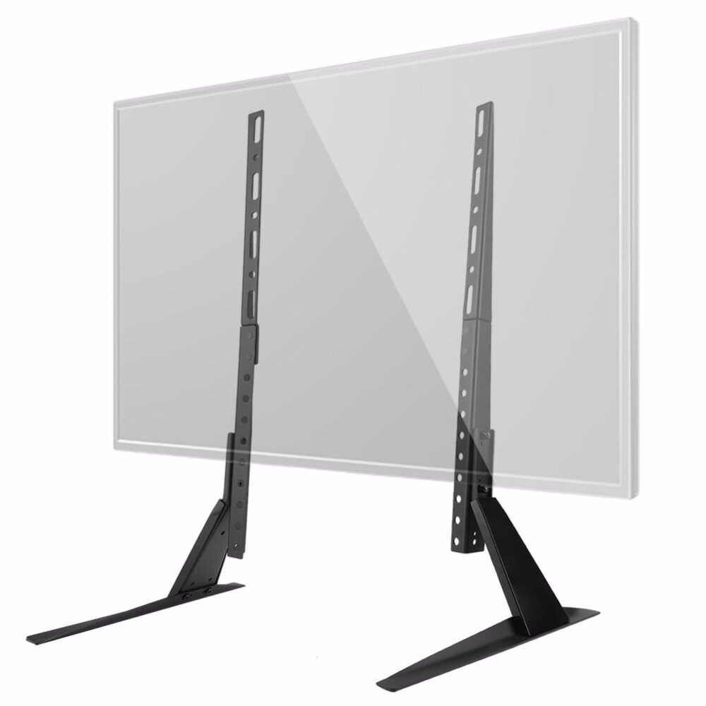 2Pcs Portable Foldable Tripod TV Stand Adjustable Height Bracket Mount For 26