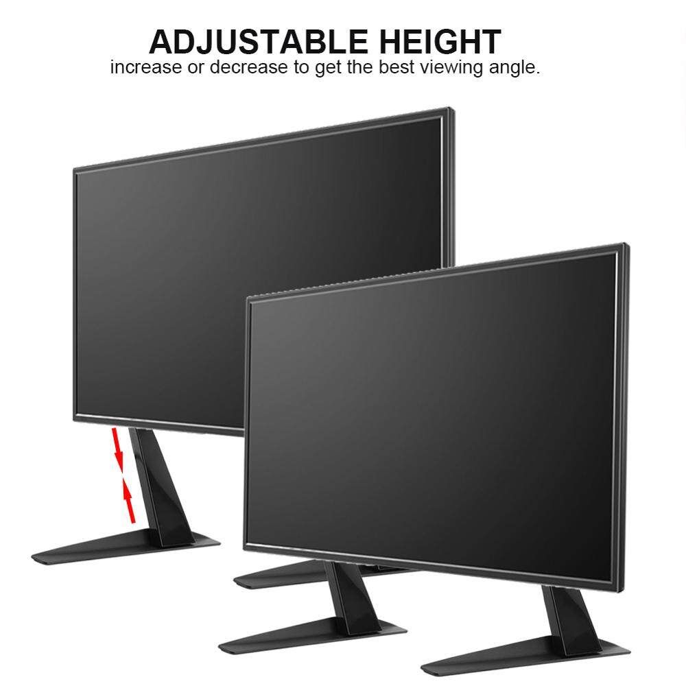 2Pcs Portable Foldable Tripod TV Stand Adjustable Height Bracket Mount For 26" To 50" Flat Screen