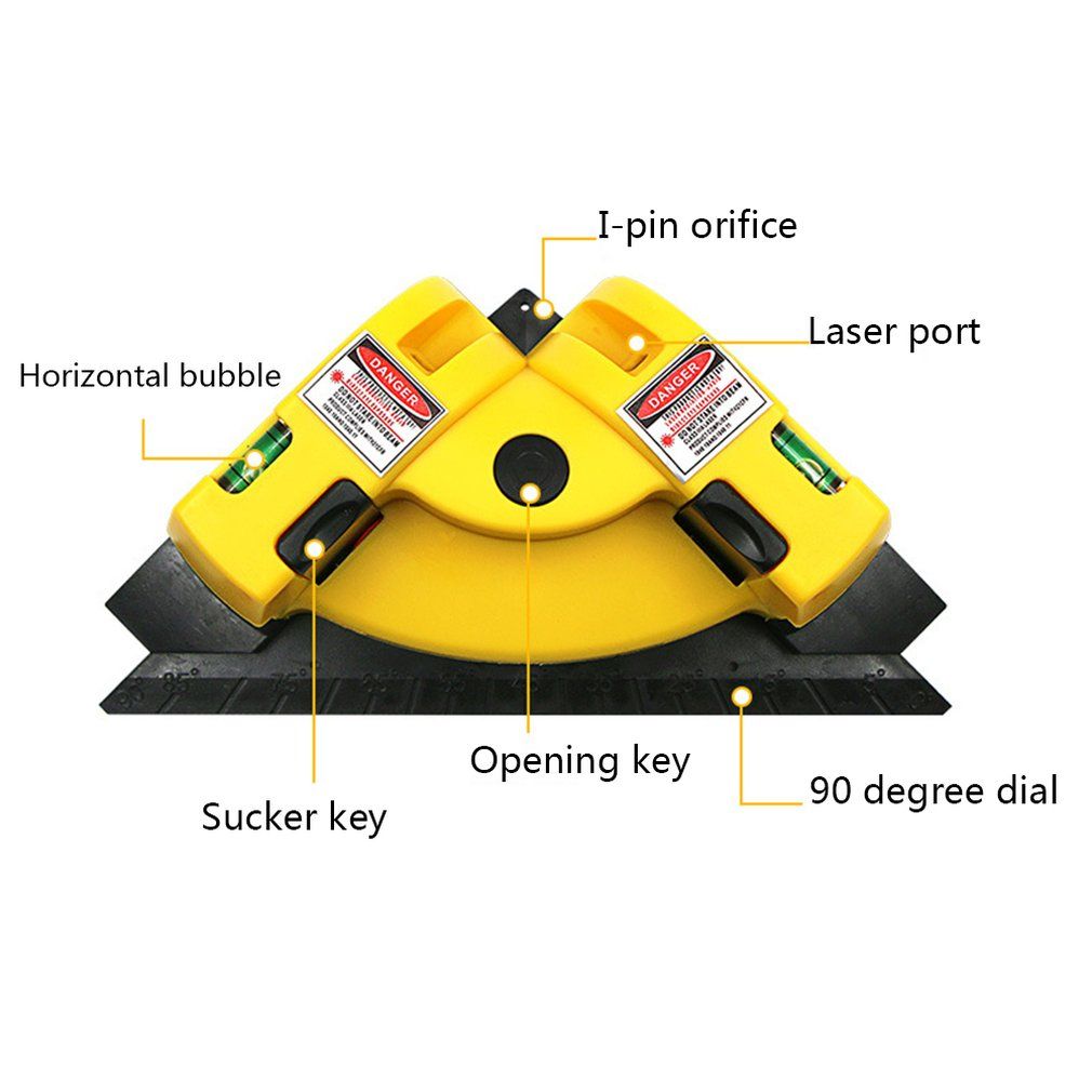 Right Angle Laser Level Red Line Square Levels Projection 635nm 90 Degree Wire Tools Horizontal Vertical Measurement Tools