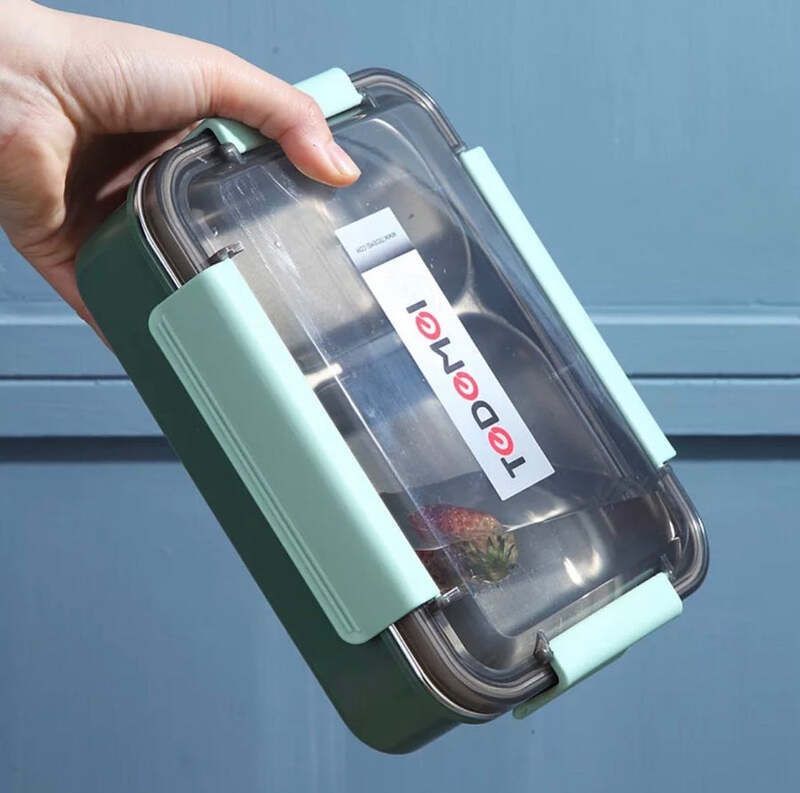 Children/Adults 2 Compartment Leakproof Lunch Box