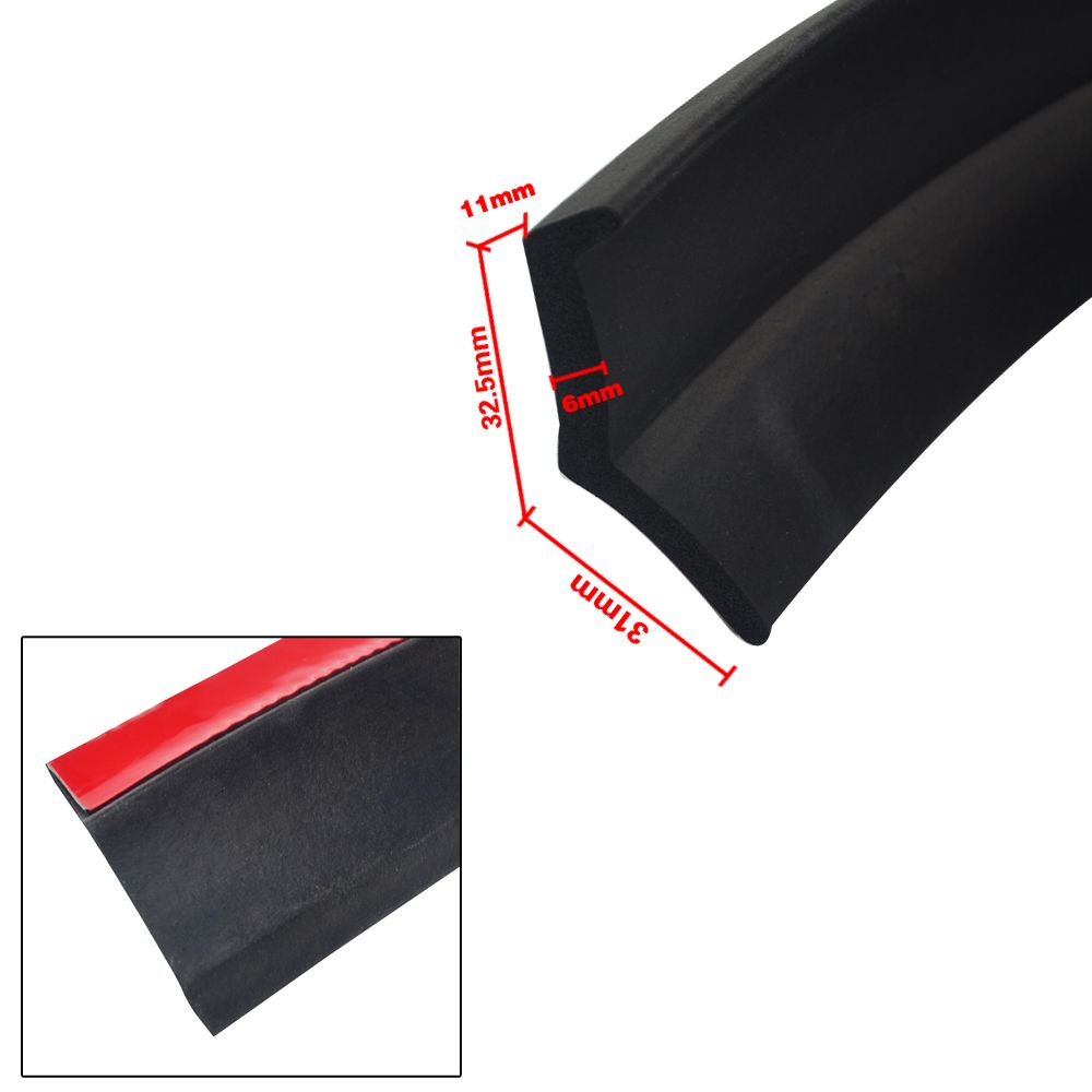 2.5m 65mm Width Car Protectors Front Bumper Lip Splitter