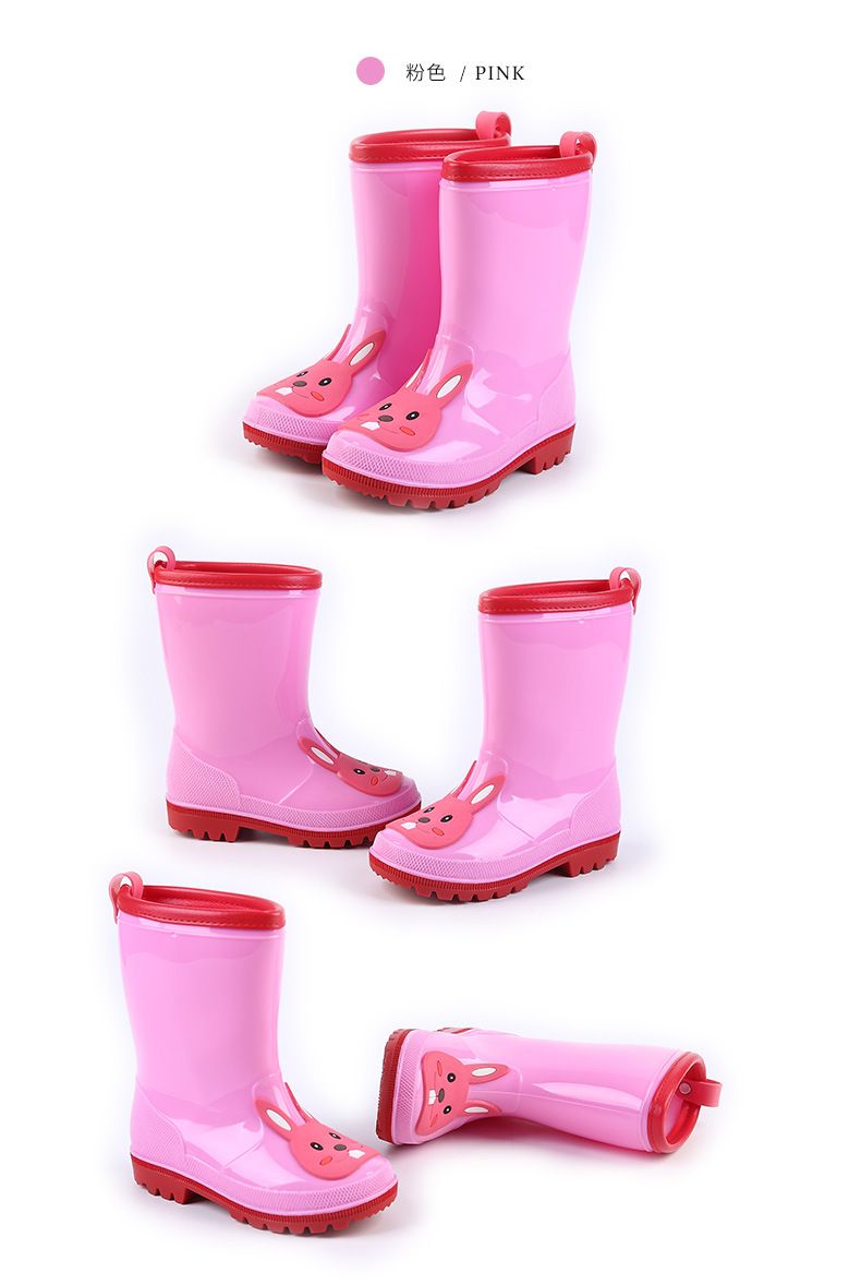 Children Non-Slip Plus Cartoon Short Rain Boots Rainboots Kids Rubber Shoes