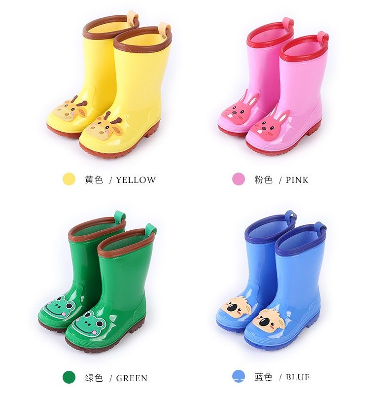 Children Non-Slip Plus Cartoon Short Rain Boots Rainboots Kids Rubber Shoes
