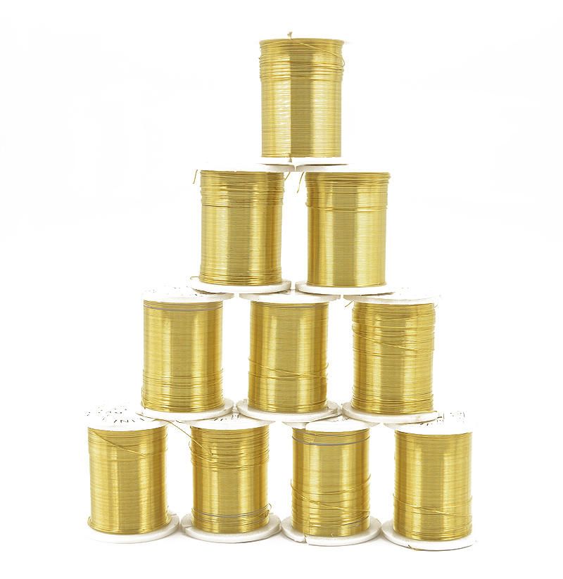 10 Spools Gold Copper Wire Beading Jewelry DIY String Thread Cord 0