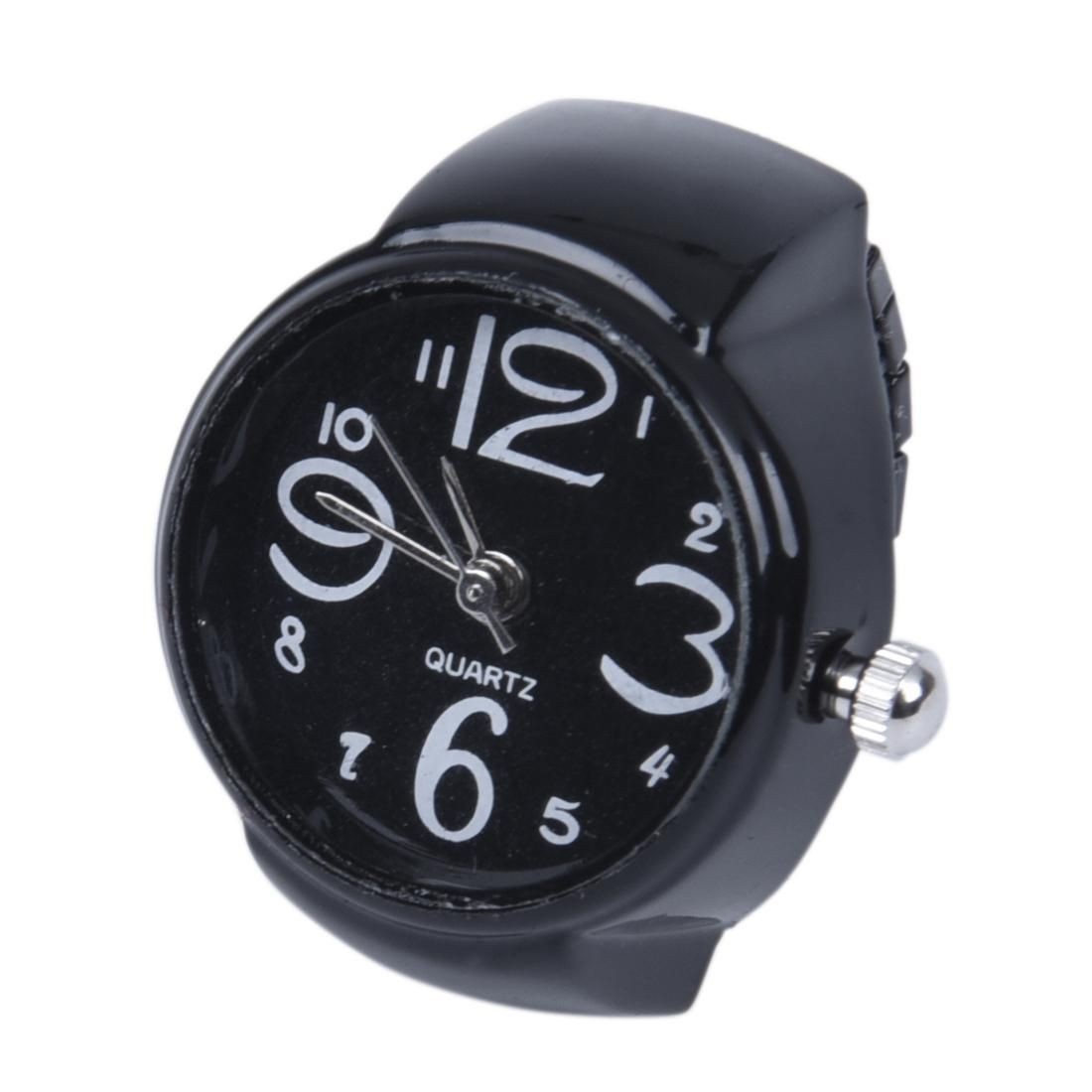 Number Quartz Men Pocket Finger Ring Watch 087
