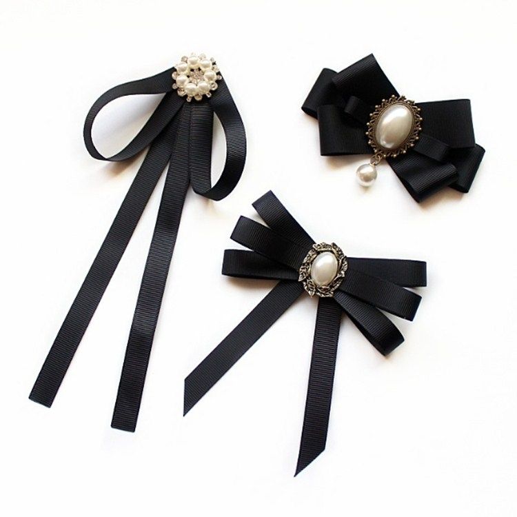 Professional Collar Black Bow Tie Shirt Accessories For Women
