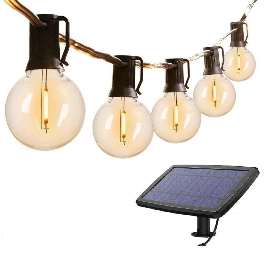 G40 Solar Powered 18Ft Outdoor Patio Globe Bistro Yard Decoration 10 s