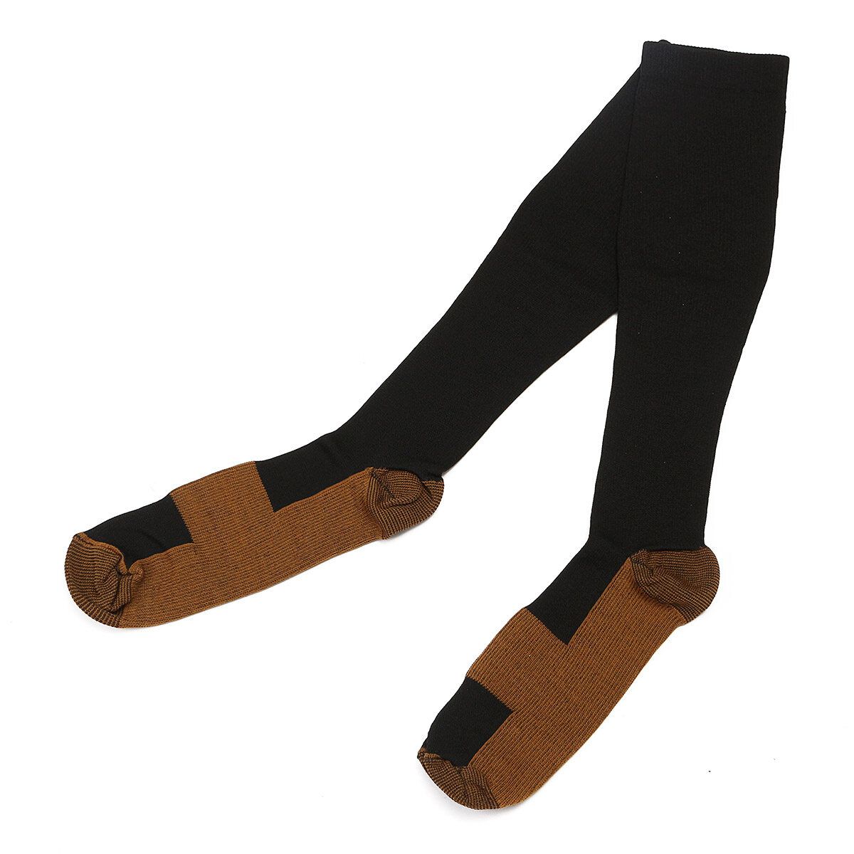 2Pcs Unisex Copper Infused Anti-Fatigue Compression Socks Varicose Vein Stocking L/XL L/XL
