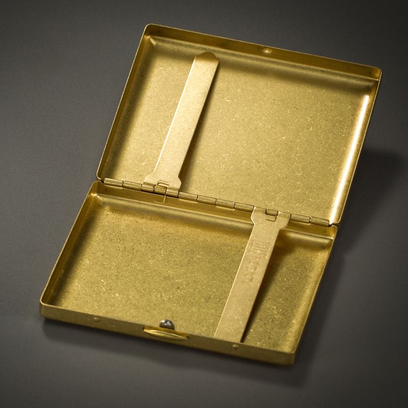 Portable Copper Cigarette Case 20 Capacity Men Gifts