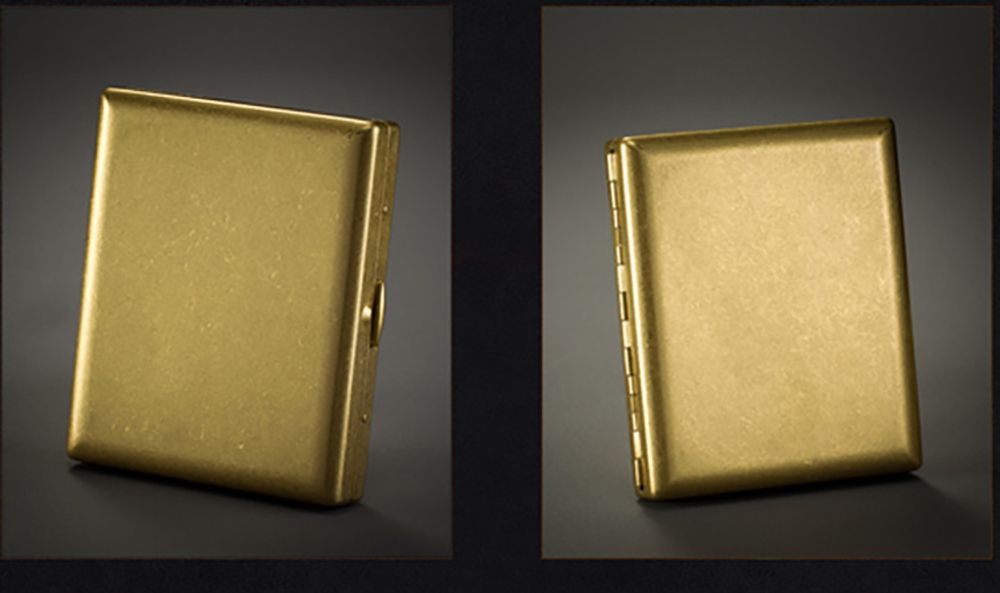 Portable Copper Cigarette Case 20 Capacity Men Gifts