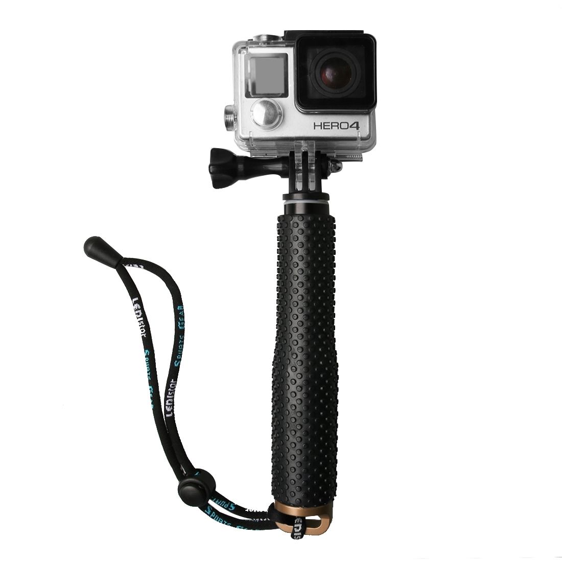 Hand Held Extendable Pole Monopod With Screw For GoPro HERO4 /3+ /3 /2, Max Length: 49cm(Gold)