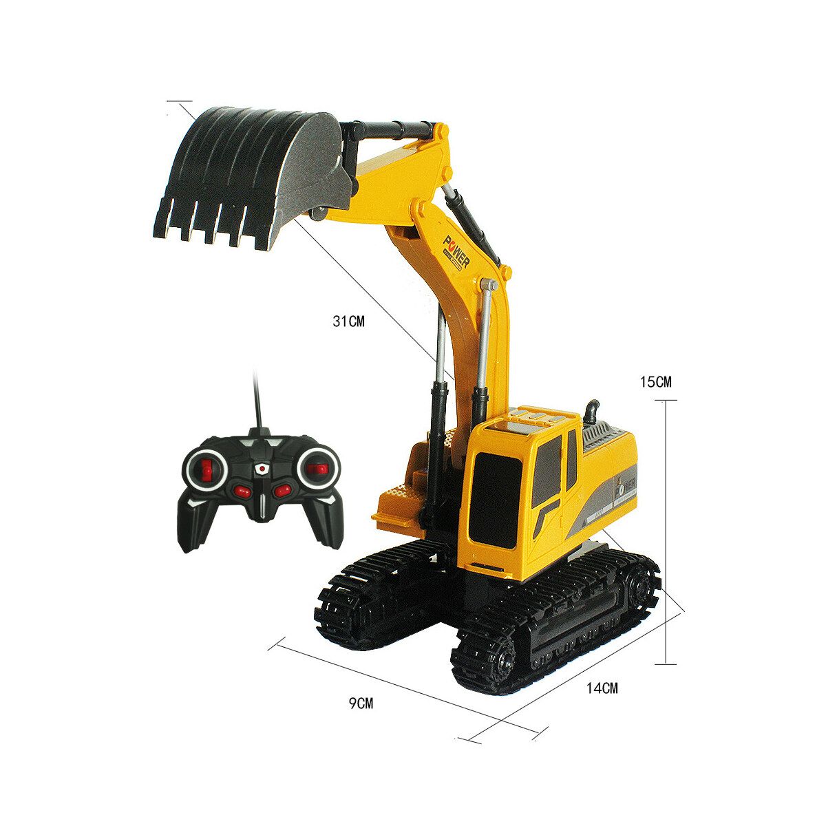 RC Trucks Excavator Bulldozer 1:24 Engineering Car Dump Truck Crane Electric Vehicle Toys With Light For Kids Gifts Track Alloy Version