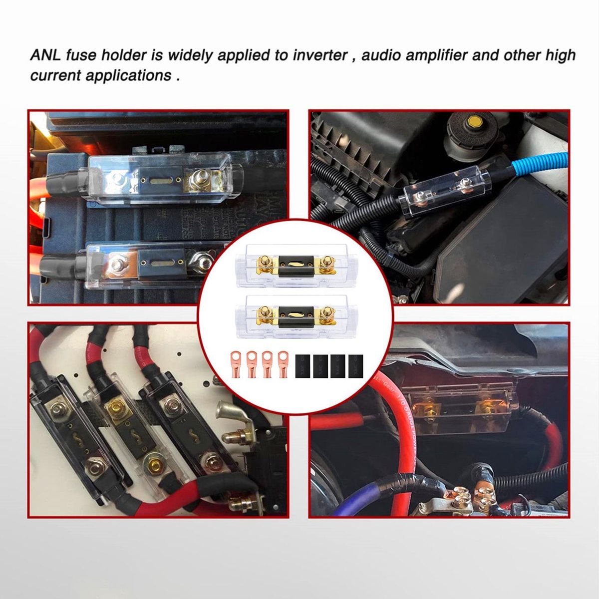 ANL Fuse With Fuses Holders Transparent Cover 250A