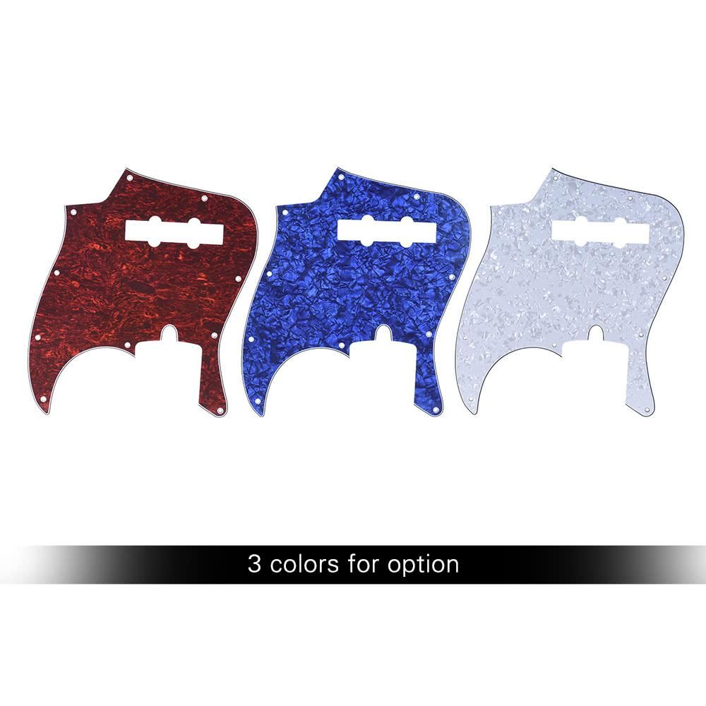 4Ply PVC JB Style Bass Pickguard Pick Guard Scratch Plate 10 Hole for Fender American/Mexico Made Standard Jazz Bass White Pearl