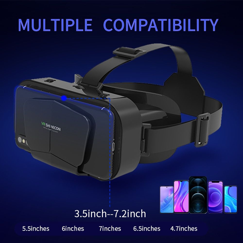 G10 VR Virtual Reality Smartphone 3D Glasses Box Stereo VR  Cardboard Headset  With Remote Control For IOS Android