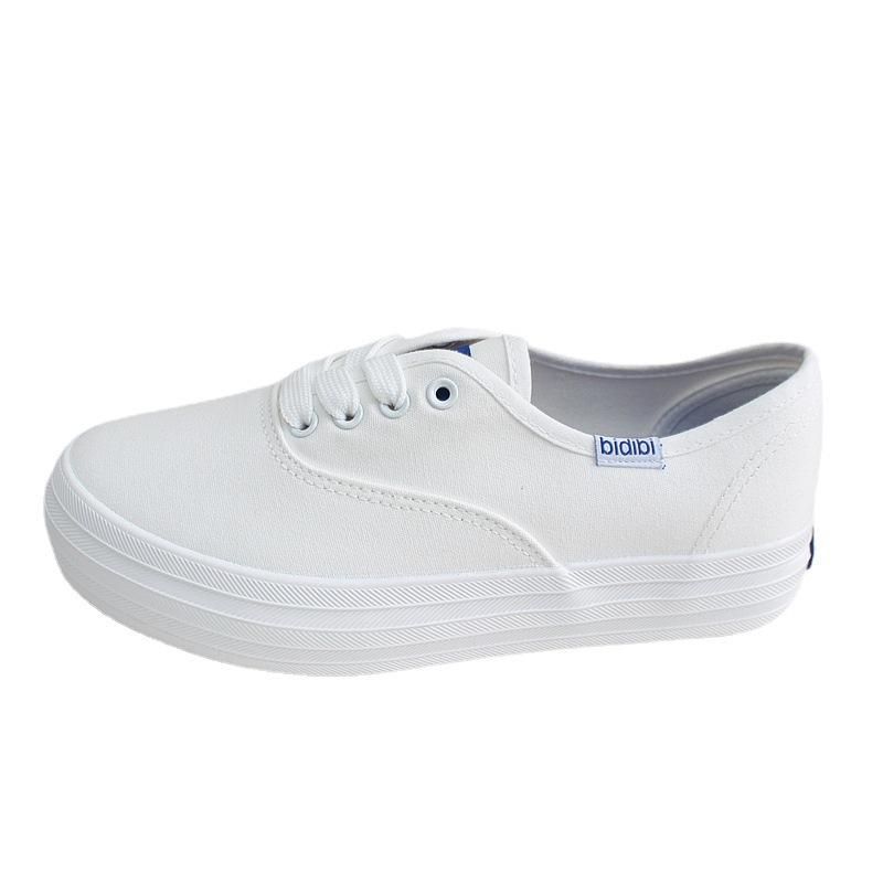 Little White Shoes Female 2021 Spring and Autumn Cloth Shoes Student Korean Edition Thick Sole Board