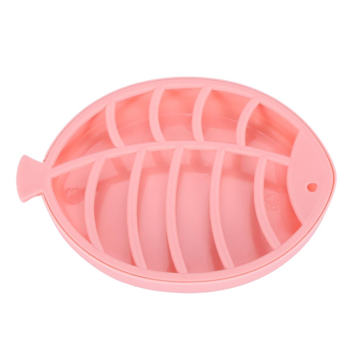 Fish-Shaped Soap Plastic Box Storage Container Soap Dish Saver Tray Holder Case Bathroom Gadgets,Pink