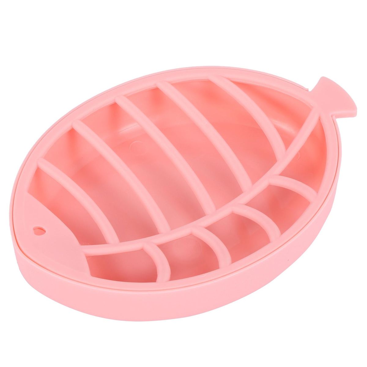 Fish-Shaped Soap Plastic Box Storage Container Soap Dish Saver Tray Holder Case Bathroom Gadgets,Pink