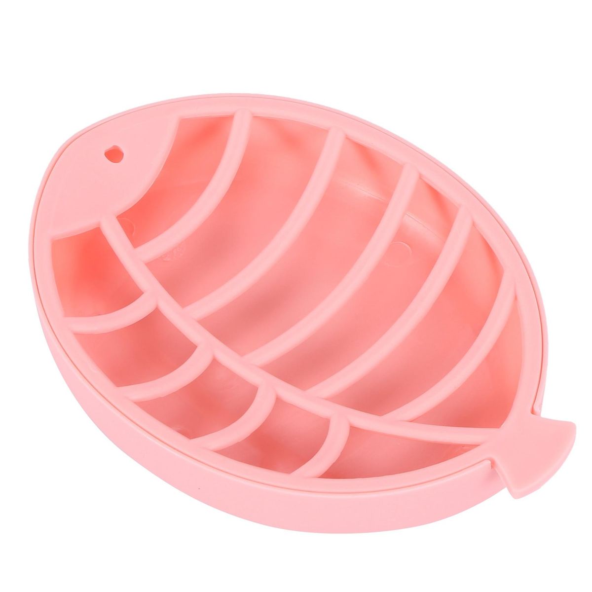 Fish-Shaped Soap Plastic Box Storage Container Soap Dish Saver Tray Holder Case Bathroom Gadgets,Pink