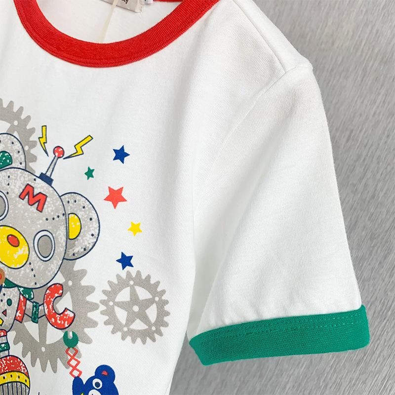 Hot-Selling New Arrival Boys And Girls Baby Mk Front And Rear Full Print Short Sleeve Mult