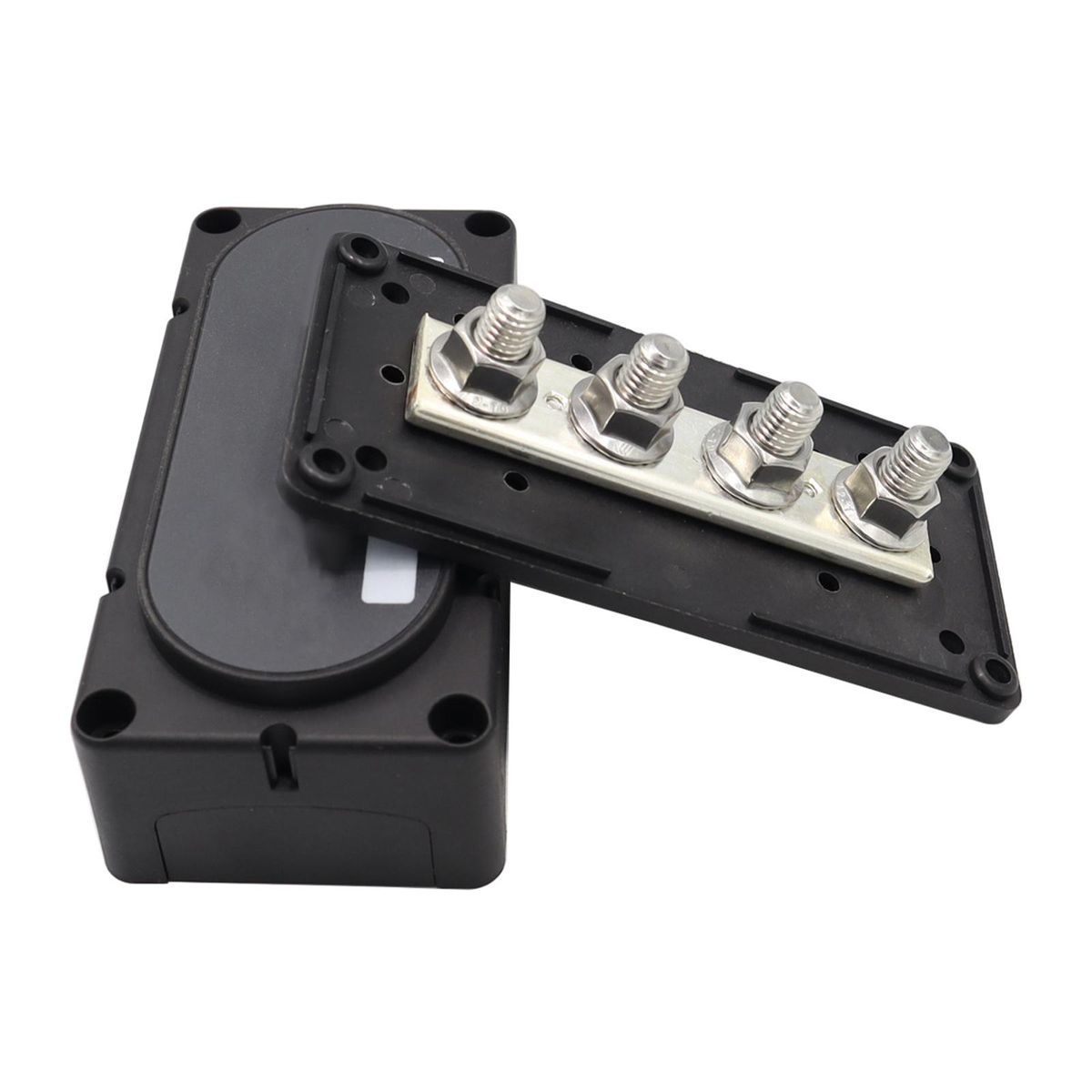 4 Stud Power Distribution Block M8 M10 Heavy Duty M8 Black