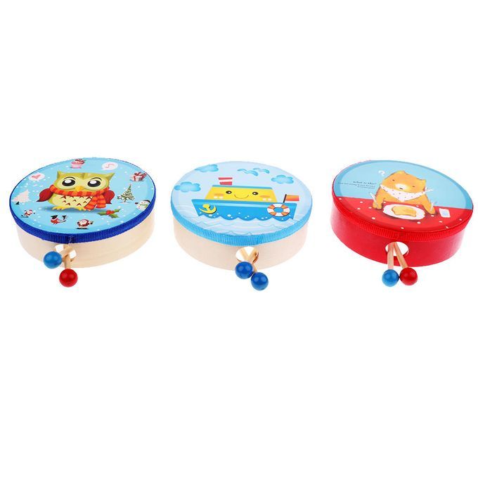 Baby Boy Girl Wooden Drum Set Musical Instruments Kids Children Toy
