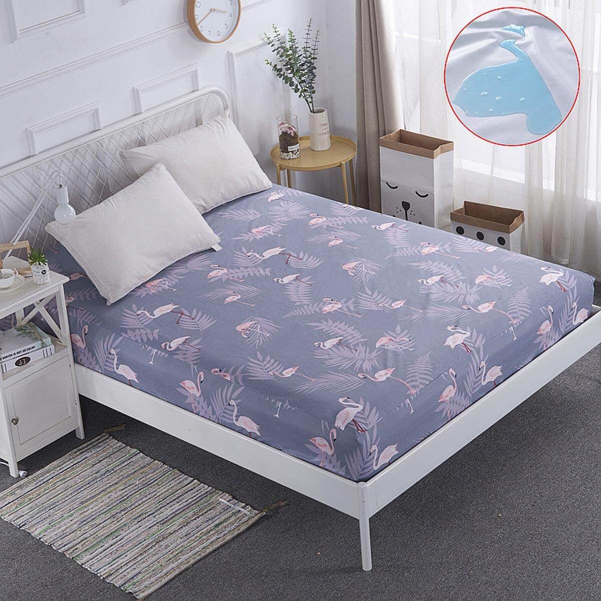 Flamingos Mattress Cover/Protector Bed Bug Waterproof Topper Zipper Encasement