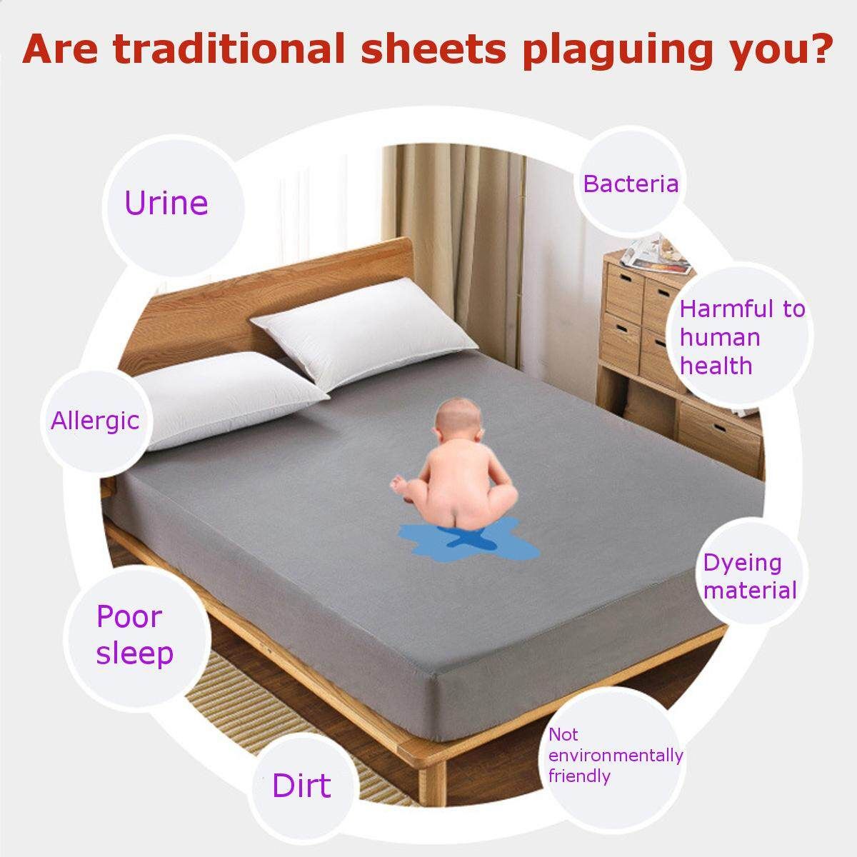 Flamingos Mattress Cover/Protector Bed Bug Waterproof Topper Zipper Encasement