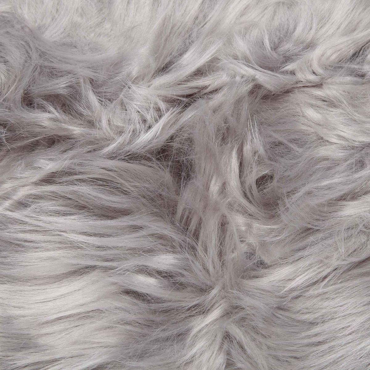 faux sheepskin carpet 30 x 30 cm Fluffy soft longhair decorative carpet cushion Chair sofa mat Round grey