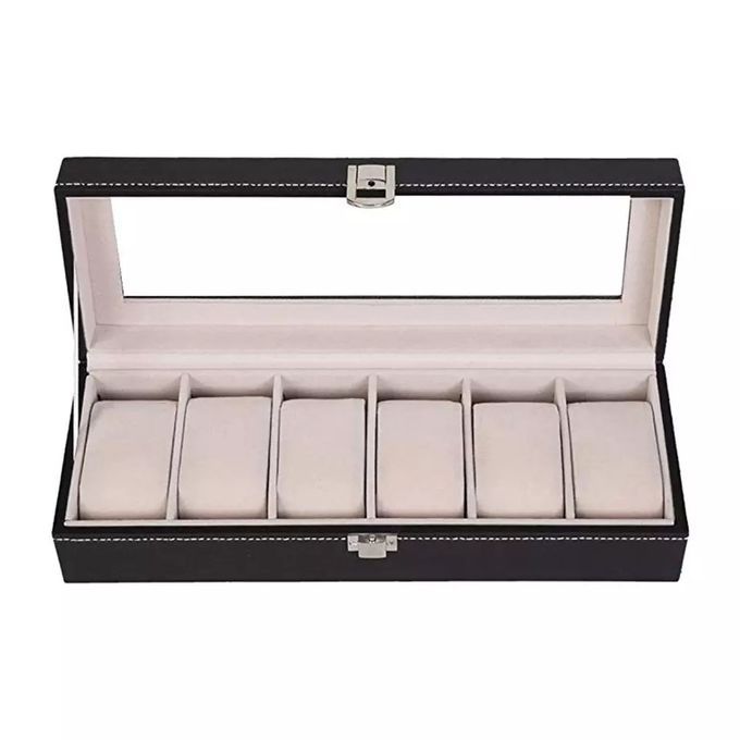 Wrist Watch & Jewelry Storage Case - 6 Slots