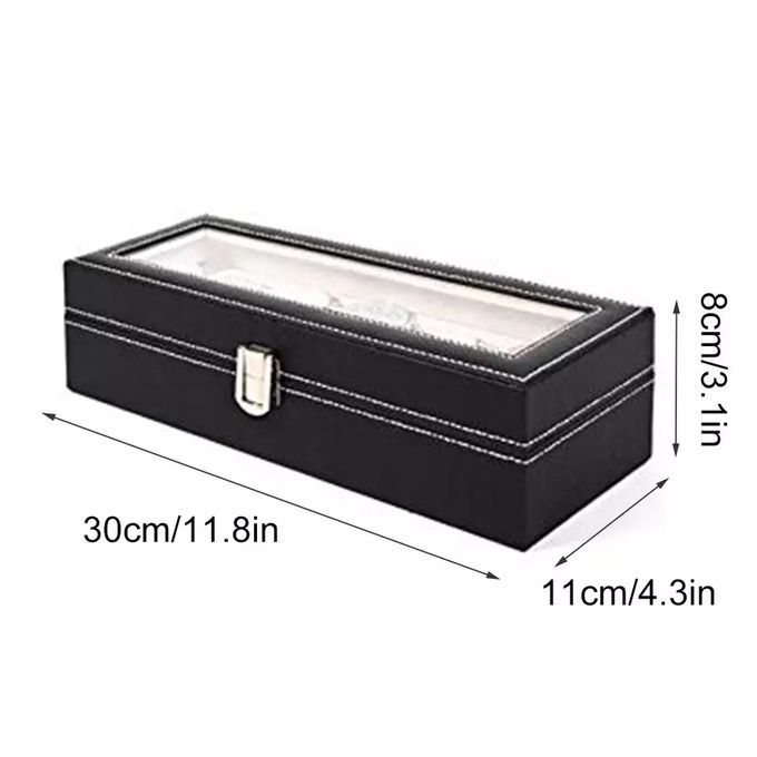 Wrist Watch & Jewelry Storage Case - 6 Slots