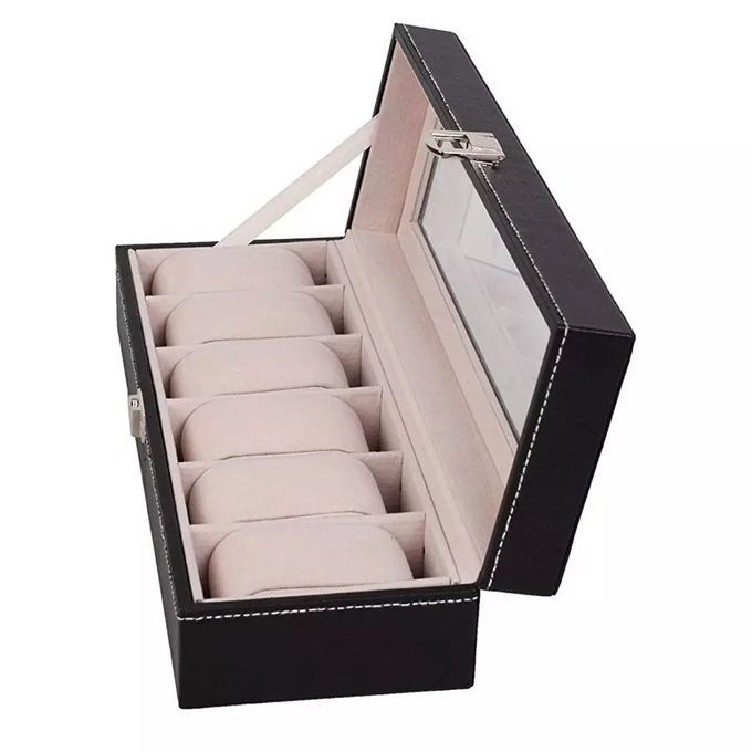 Wrist Watch & Jewelry Storage Case - 6 Slots