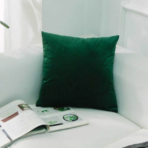 Classic Plain Velvet Throw Pillow